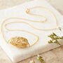 Diamond Slice Gold Plated Silver Bead Short Necklace, thumbnail 2 of 5
