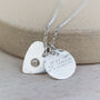 Sterling Silver Personalised Heart Birthstone Necklace, thumbnail 1 of 6