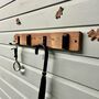 Flip Down, Flip Up Wall Mounted Reclaimed Wooden Hook, thumbnail 3 of 7