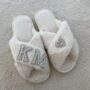 Personalised Womens Pearl Slippers With Initials, thumbnail 4 of 6