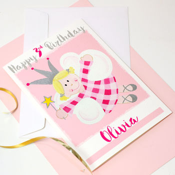 Personalised Fairy Girl Age Birthday Card, 4 of 6