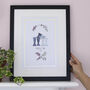Personalised Foil Welly Boot Wedding Print, thumbnail 2 of 8