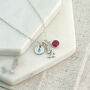 Capricorn Zodiac, Initial And Birthstone Necklace, thumbnail 2 of 6
