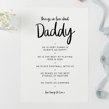 Things We Love About Daddy Print, 3 of 6