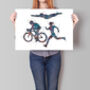 Womens Triathlon Sports Print, thumbnail 3 of 4