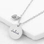 Personalised Heart And Disc Pendant Necklace, thumbnail 2 of 9