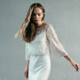 Beaded Bridal Top | Sequined Wedding Dress Topper, thumbnail 1 of 11