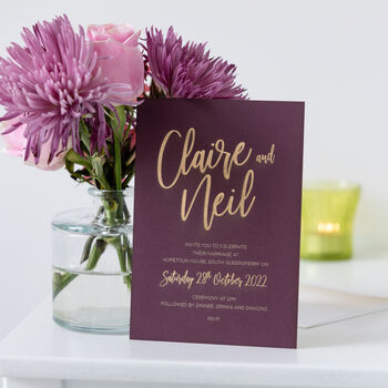 Personalised Modern Classic Wedding Invitations, 3 of 6