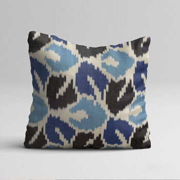 Ikat Handwoven Cushion Cover With Leaf Pattern, 6 of 8