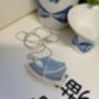 Blue Grey Stoneware Kintsugi Pendant, thumbnail 3 of 3