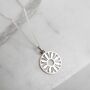 Flower Power Token Charm Necklace Sterling Silver, thumbnail 1 of 9
