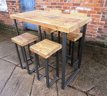 Reclaimed Industrial Tall Table Hcb, 3 of 9
