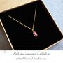 Personalised Necklace With Square Swarovski Birthstone, thumbnail 6 of 6