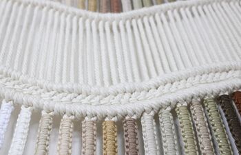 Large Macrame Wall Hanging: 'Dunes' Brown Ombre Fiber Art, 4 of 7