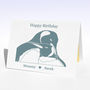 Personalised Portrait Penguins Birthday Card, thumbnail 1 of 4