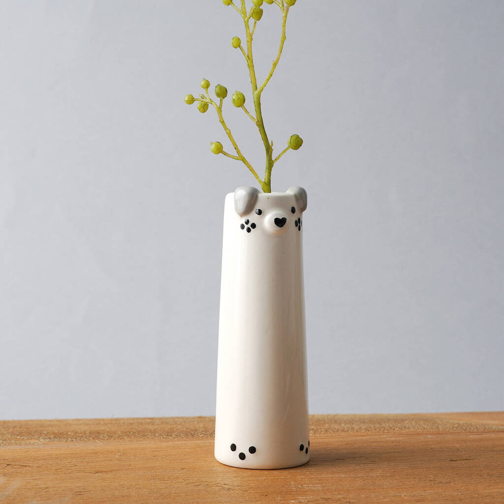 Send With Love Dog Bud Vase In Gift Box, 1 of 4