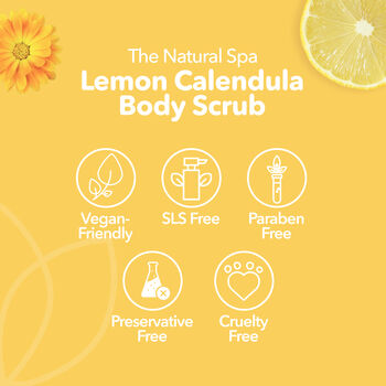 Lemon Calendula Body Scrub Natural Exfoliator 75g, 5 of 10