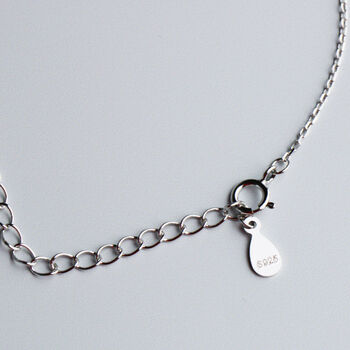 Sterling Silver Interlocking Geometric Shapes Pendant Necklace, 4 of 5