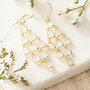 Moonstone Gold Plated Silver Chandelier Drop Earrings, thumbnail 2 of 12