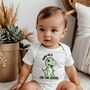 Cute Dino Print Newborn Baby Bodysuit, thumbnail 2 of 3
