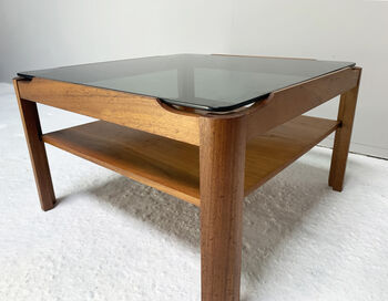 1960’s Mid Century Solid Teak Coffee Table By Myer, 4 of 8
