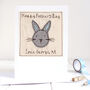 Personalised Bunny Rabbit Father's Day Card For Dad Or Grandad, thumbnail 1 of 12