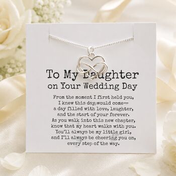 Daughter Wedding Gift, Heart Infinity Sterling Silver Necklace, 12 of 12