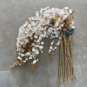 White And Gold Wisteria Spray, 5 of 5
