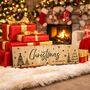 Personalised Small Oak Christmas Family Sign Decoration Gift, thumbnail 1 of 8
