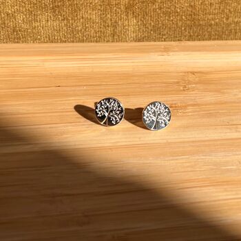 Tree Of Life Sterling Silver Stud Earrings, 2 of 7