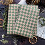 Green Harlequin Pattern Paper Fibre Wrapping Paper, thumbnail 3 of 9