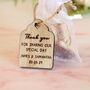 Personalised Thank You Engraved Wedding Favor Tag Heart, thumbnail 5 of 5