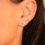 Snowflake Stud Earrings Christmas Gift For Her, thumbnail 1 of 10