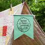 Personalised Daddy And Me Adventure Club Pennant Flag, Gift For Dad, thumbnail 1 of 6