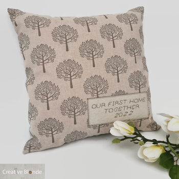 Tree Of Life Fabric Cushion, Personalised New Home Gift, 3 of 11