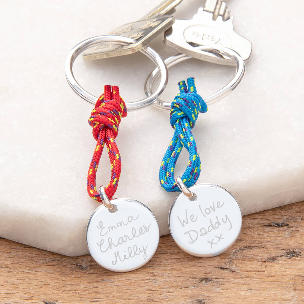 Personalised Sterling Silver Keyring By Merci Maman