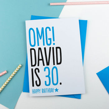 30th Birthday Card Omg Personalised, 3 of 3