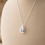 Personalised Sterling Silver Tiny Teardrop Pendant Necklace, thumbnail 4 of 10