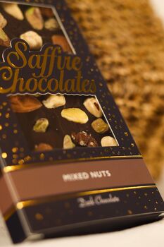 Big Dark Chocolate Bar Handmade By Saffire Chocolates, 4 of 5