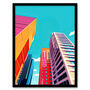 City Living Multi Color Vibrant Building Wall Art Print, thumbnail 5 of 6