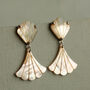 Mermaid Pearl Statement Art Deco Earrings, thumbnail 1 of 11