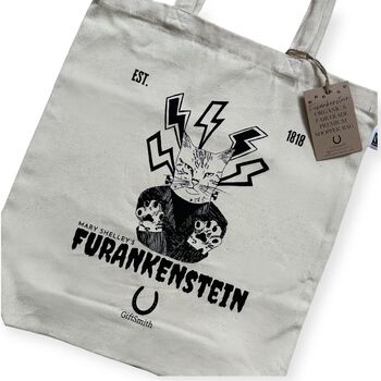 Furankenstein Literary Cat Organic Shopper Bag, 4 of 4