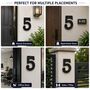 Black Solid Brass House Number Five Plaque, thumbnail 4 of 8