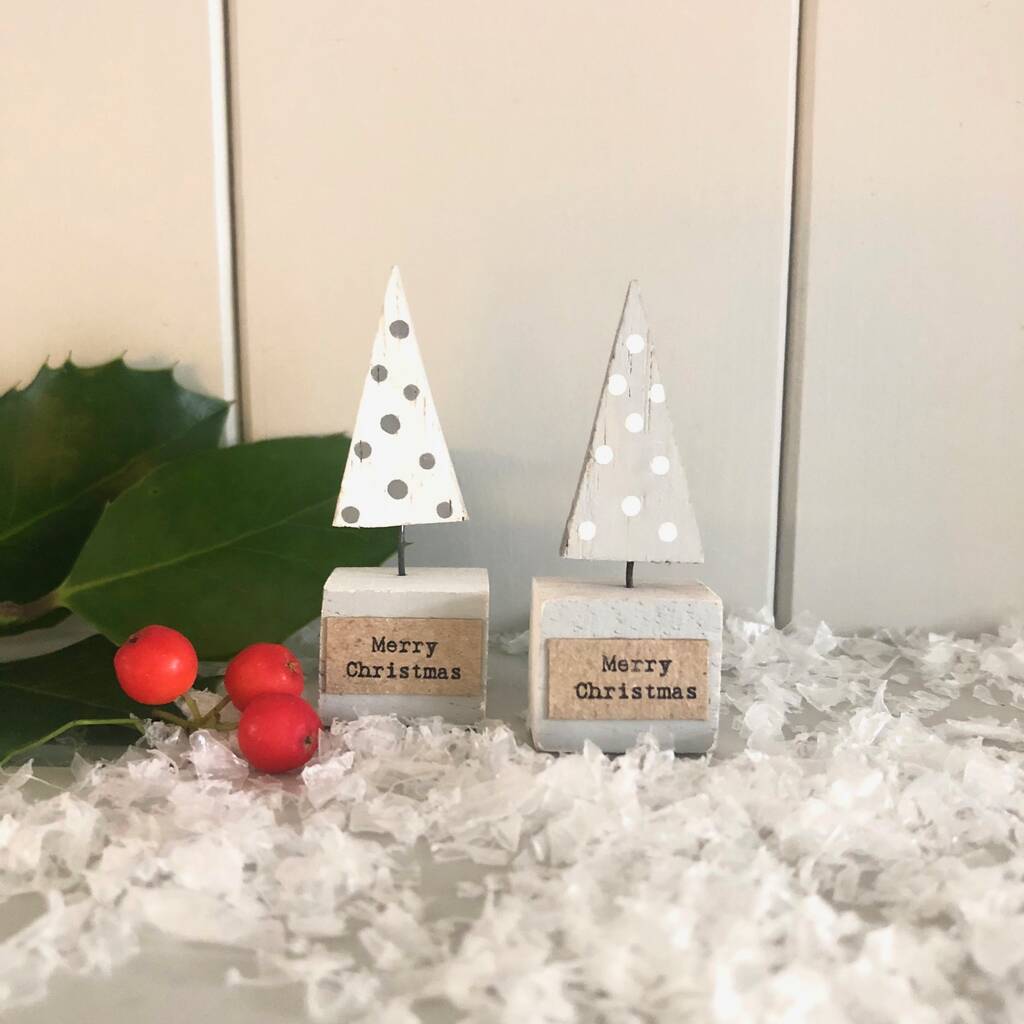Tiny Wooden Christmas Tree By Pink Pineapple Home & Gifts
