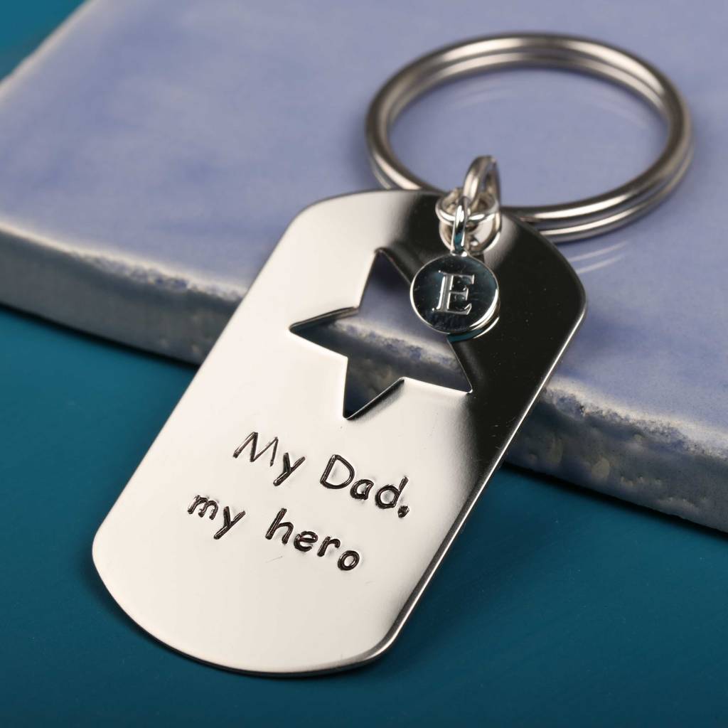 'my Dad, My Hero' Keyring By Nest | notonthehighstreet.com