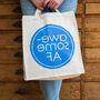 Awesome Af Screen Printed Mirror Writing Shopper Bag, thumbnail 1 of 3