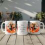 Personalised Dog Mug Dachshund In An Autumn Wreath, thumbnail 2 of 2