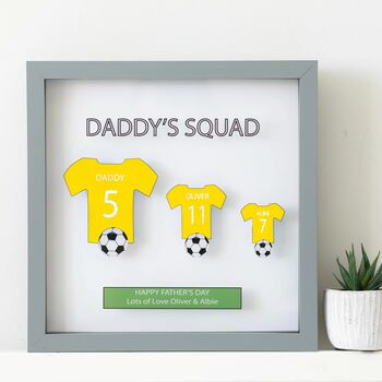 Personalised Family Sports T Shirt Frame, 2 of 8
