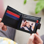 Personalised Colour Block Leather Wallet And Photo Card, thumbnail 2 of 4