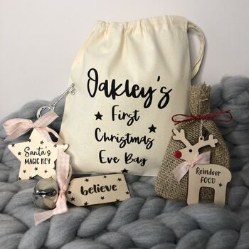 Personalised Filled Baby's First Christmas Eve Bag, 2 of 8